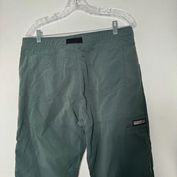 Prana green belted hiking athletic pants large - Picture 5 of 11